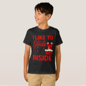 I Like To Slide Inside Funny Xmas Couple Matching  T-Shirt (Vorne ganz)