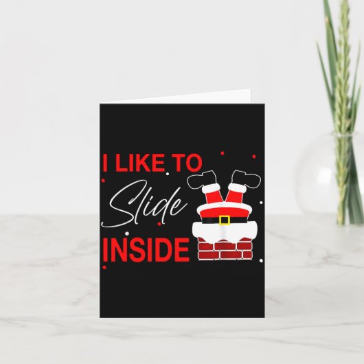 I Like To Slide Inside Funny Xmas Couple Unhinge P Karte (Vorderseite)