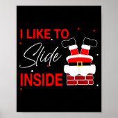 I Like To Slide Inside Funny Xmas Couple Unhinge P Poster (Vorne)