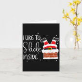 I Like To Slide Inside Like To Ride On Top Xmas Co Karte (Gelbe Blume)