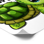 I Like Turtles And Maybe Three People Funny Retro Poster (Ecke)