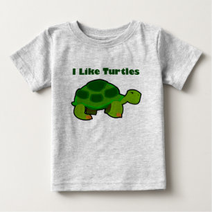 I Like Turtles - Baby Fine Jersey T - Shirt 