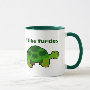 I like Turtles - Black 11 oz Ringer Tasse 