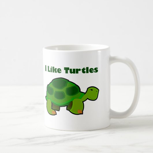 I like Turtles - Black 11 oz Ringer Tasse  (Rechts)