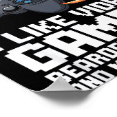 I Like Video Games Bearded Dragon Gamer Introvert  Poster (Ecke)