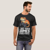 I Like Video Games Bearded Dragon Gamer Introvert T-Shirt (Vorne ganz)