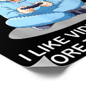 I Like Video Games More Than People Funny Gamer An Poster (Ecke)