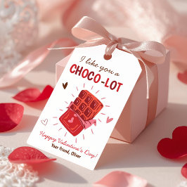 I Like You a Choco-lot Valentine Gift Tag Geschenkanhänger