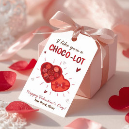 I Like You a Choco-lot Valentine Gift Tag Geschenkanhänger