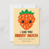 I Like You Berry Much Valentine's Day Card Mitteilungskarte (Vorderseite)