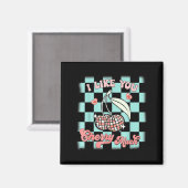 I Like You Cherry Much Funny Retro Love Valentine Magnet (Vorderseite/Rückseite)