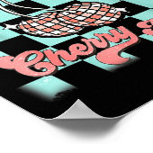 I Like You Cherry Much Funny Retro Love Valentine Poster (Ecke)