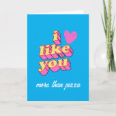 I LIKE YOU MORE THAN GREETING CARD (pink heart) Karte (Vorderseite)