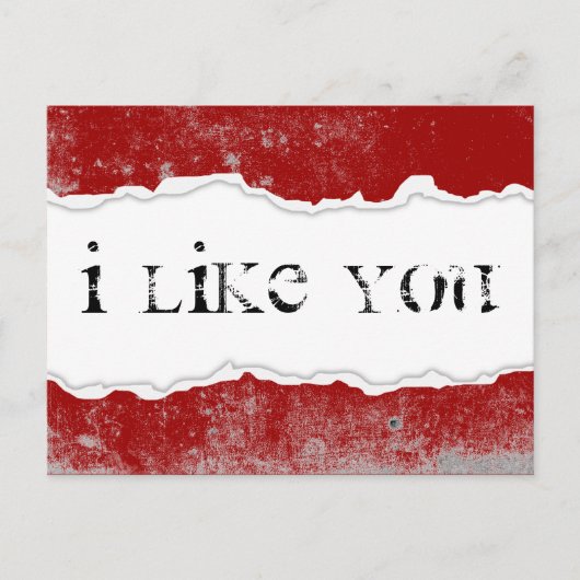 i like you page rip postkarte (Vorderseite)