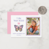 I Like Your AURA Kids Classroom Photo Valentine's Mitteilungskarte (Vorderseite/Rückseite Beispiel)