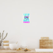 I Live For White Wder 80s 90s Retro Skiing Snowboa Poster (Küche)