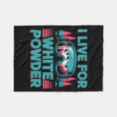 I Live For White Wder Ski Goggles Snowboard Art Fleecedecke (Vorderseite (Horizontal))