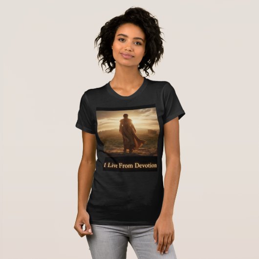 I Live From Devotion Sacred Path Art T-Shirt (Vorne ganz)