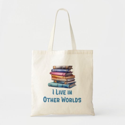 I Live in Other Worlds - Book Lover Tragetasche (Vorne)
