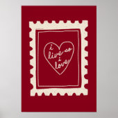 I Live So I Love Poster (Vorne)