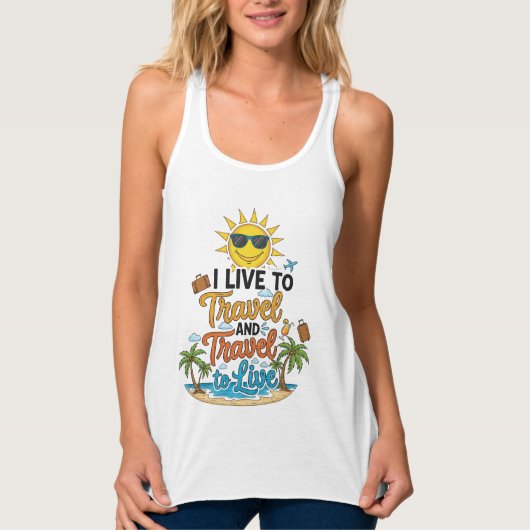 I Live to Travel & Travel to Live Tee (Vorderseite)