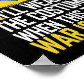 I’ll Wear The Costume When This War Is Over  Poster (Ecke)