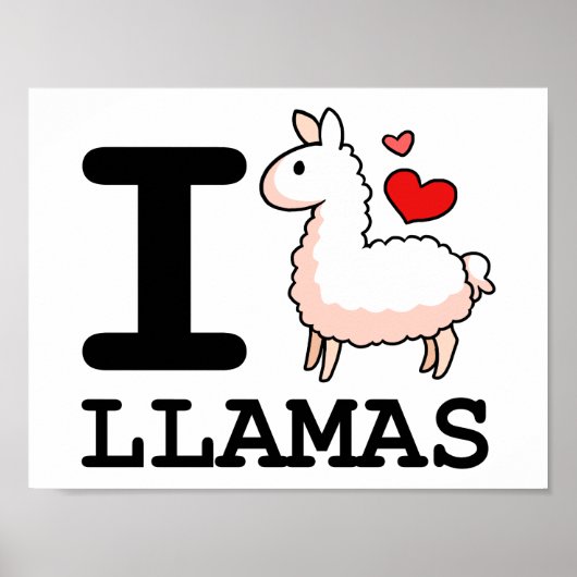 I Llama Llamas Poster (Vorne)