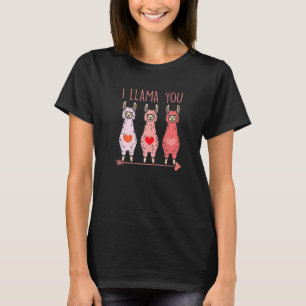 I Llama Sie Niedlicher Valentinstag Alpaca Girls F T-Shirt