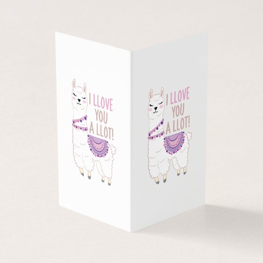 I Llove You a Llot - Funny Llama (Vorderseite)
