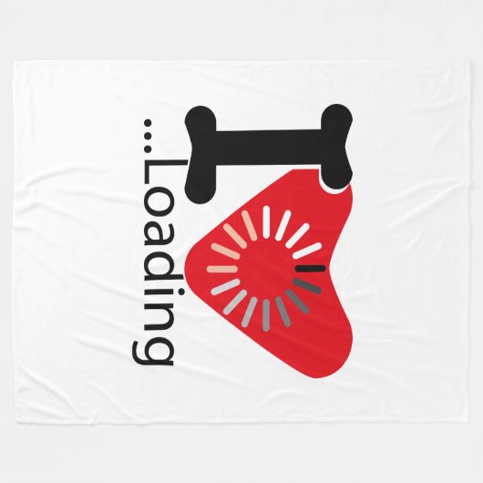 I LOADING HEART BY MASANSER PIXELAT FLEECEDECKE (Vorderseite (Horizontal))