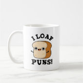 I Loaf Puns Funny Bread Pub Kaffeetasse (Links)