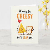 I Loaf You Cheesy Pun Card Karte (Gelbe Blume)