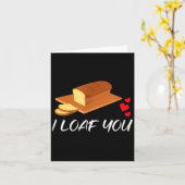 I Loaf You - Funny Pun Valentines Day  Karte (Gelbe Blume)