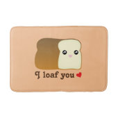 I Loaf You Kawaii Brot Funny Cartoon Food Puff Badematte (Vorderseite)