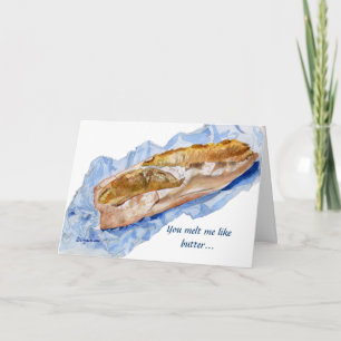 I Loaf You Valentine Baguette Feiertagskarte