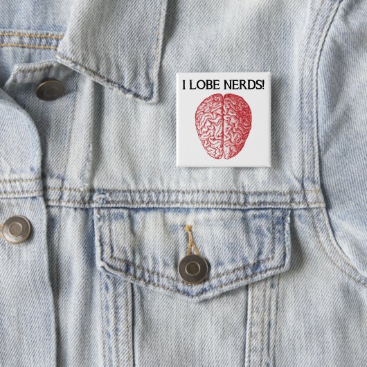 I Lobe Nerds Liebe Funny Button Abzeichen Button (Beispiel)