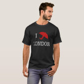 I ☂ London (dunkle Kleidung) T-Shirt (Vorne ganz)