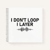 I Loop I Layer Minimal Music Notizblock (Vorderseite)