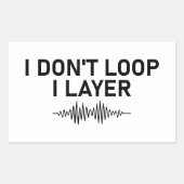 I Loop I Layer Minimal Music Rechteckiger Aufkleber (Vorderseite)
