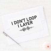 I Loop I Layer Minimal Music Rechteckiger Aufkleber (Umschlag)