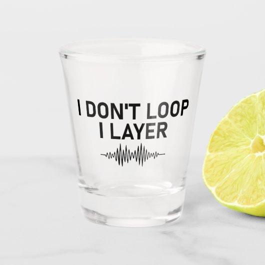 I Loop I Layer Minimal Music Schnapsglas (Vorderseite)