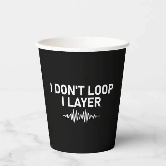 I Loop I Layer Minimal Music V2 Pappbecher (Vorderseite)