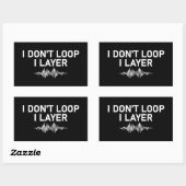 I Loop I Layer Minimal Music V2 Rechteckiger Aufkleber (Blatt)