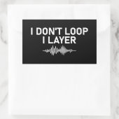 I Loop I Layer Minimal Music V2 Rechteckiger Aufkleber (Tasche)
