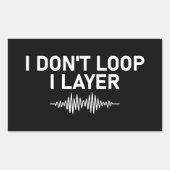 I Loop I Layer Minimal Music V2 Rechteckiger Aufkleber (Vorderseite)