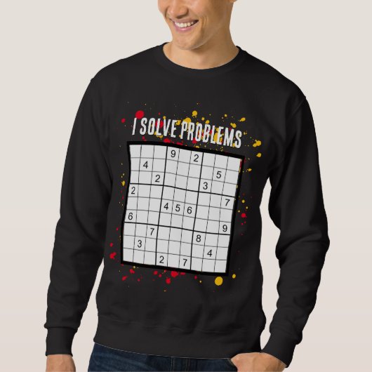 I Löse Probleme SUDOKU Sweatshirt (Vorderseite)