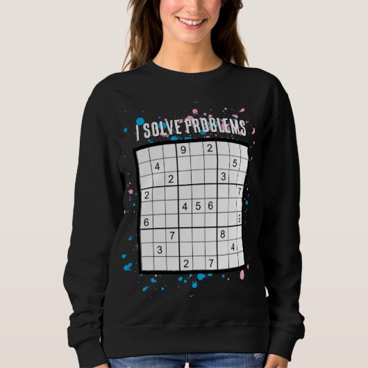 I Löse Probleme SUDOKU Sweatshirt (Vorderseite)