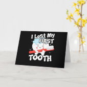 I Lost My First Tooth Cute Baby Tooth Out Gift Karte (Gelbe Blume)