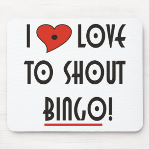 I Love2 Shout Bingo Mouse Pad Mousepad
