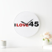 I Love 45 Große Wanduhr (Zuhause)